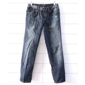 LOFT Blue Denim Button Fly Boyfriend Jeans